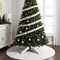 FabricLA 48" Burgundy Faux Fur Christmas Tree Skirt - Fluffy Plush Tree Skirt (121cm) for Holiday Decorations